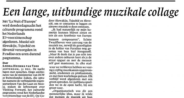 Een lange, uitbundige muzikale collage – NRC Handelsblad