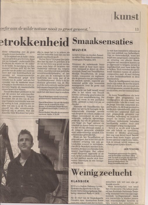 Het Parool 2004 la nuit n’est pas un chocolat