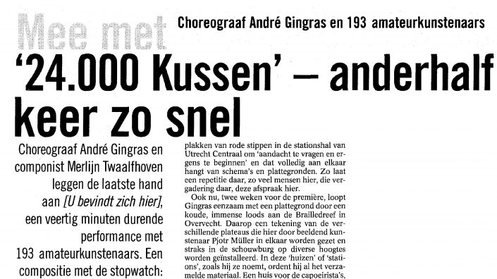 24000 kussen anderhalf keer zo snel – Volkskrant