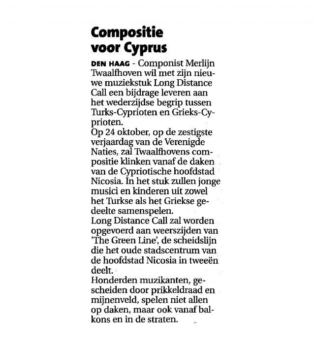Compositie voor Cyprus – Gooi- en Eemlander