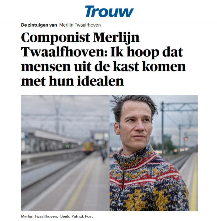 201025 Trouw_De zintuigen van Merlijn Twaalfhoven Trouw De zintuigen van Merlijn Twaalfhoven